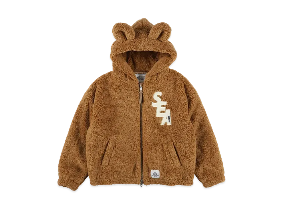 WIND AND SEA x Smoothy Boa Zip Hoodie "Camel"