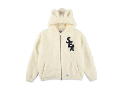 WIND AND SEA x Smoothy Boa Zip Hoodie "White"