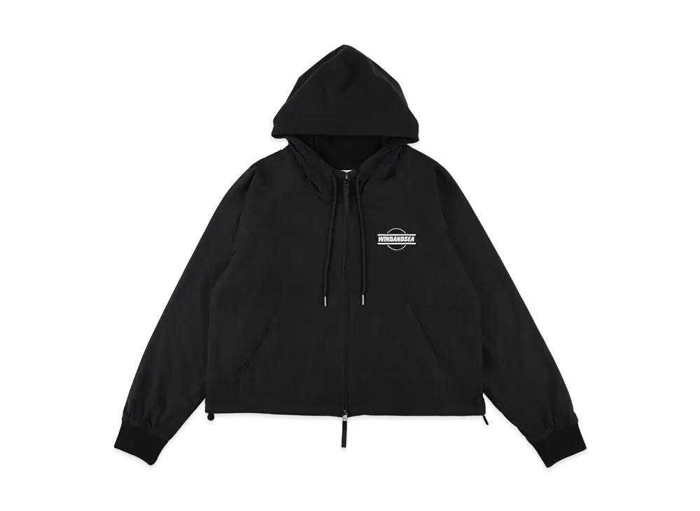 WIND AND SEA Fleece Zip Up Hooded Shirt "Black"