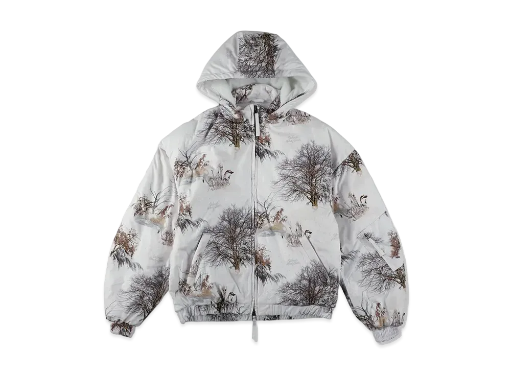 WIND AND SEA Fleece Puffer Jacket "White_Camo"