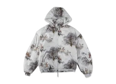 WIND AND SEA Fleece Puffer Jacket "White_Camo"