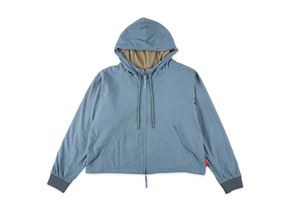 WIND AND SEA Fleece Zip Up Hooded Shirt "L_Blue"