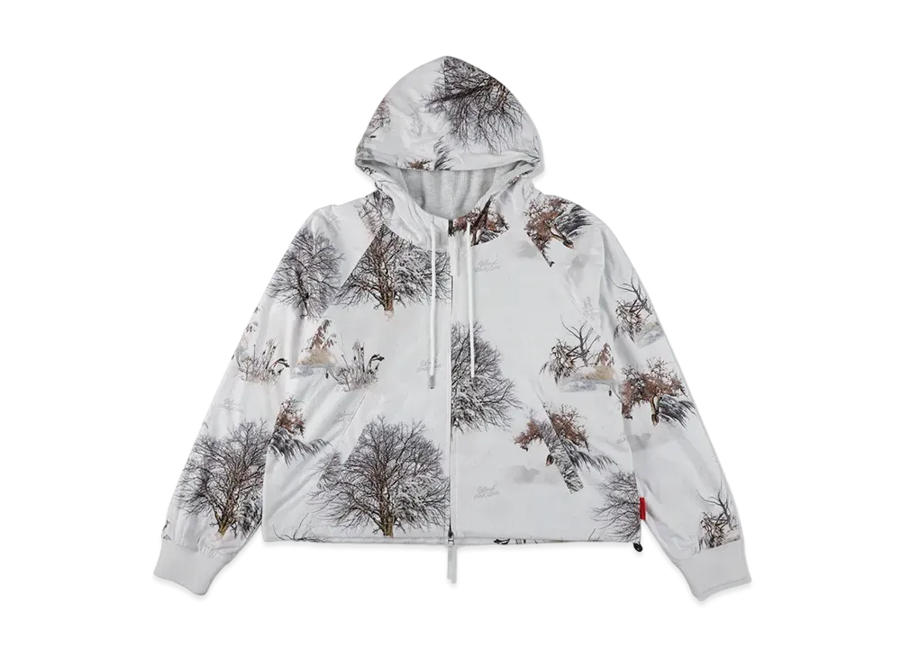 WIND AND SEA Fleece Zip Up Hooded Shirt "White_Camo"