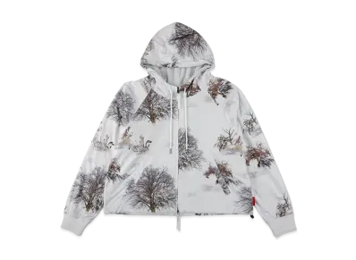 WIND AND SEA Fleece Zip Up Hooded Shirt "White_Camo"