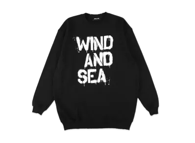 WIND AND SEA Spray Logo Crewneck Sweatshirt "Black"