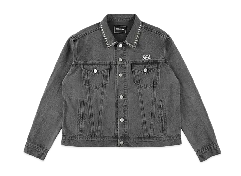 WIND AND SEA Studded Denim Jacket "Black_Other"