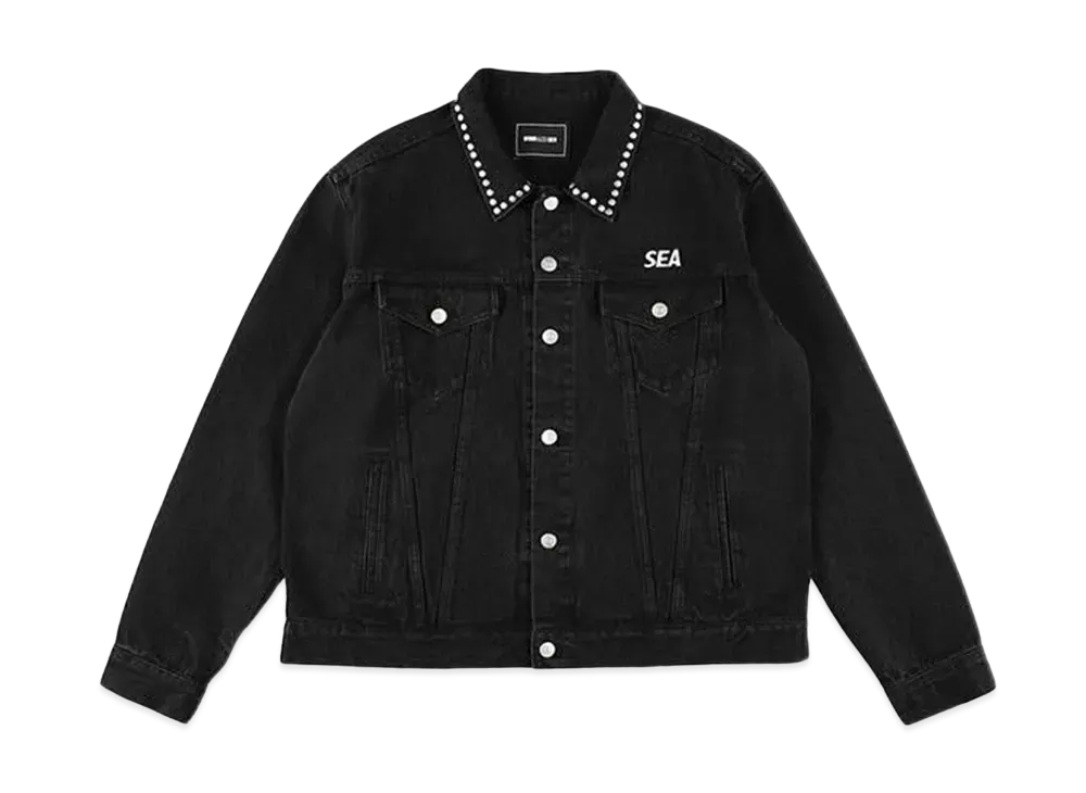 WIND AND SEA Studded Denim Jacket "Black"
