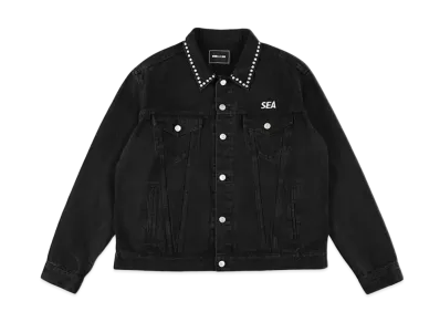 WIND AND SEA Studded Denim Jacket "Black"