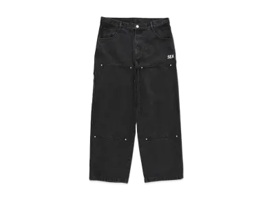 WIND AND SEA Studded Denim Pants "Black"