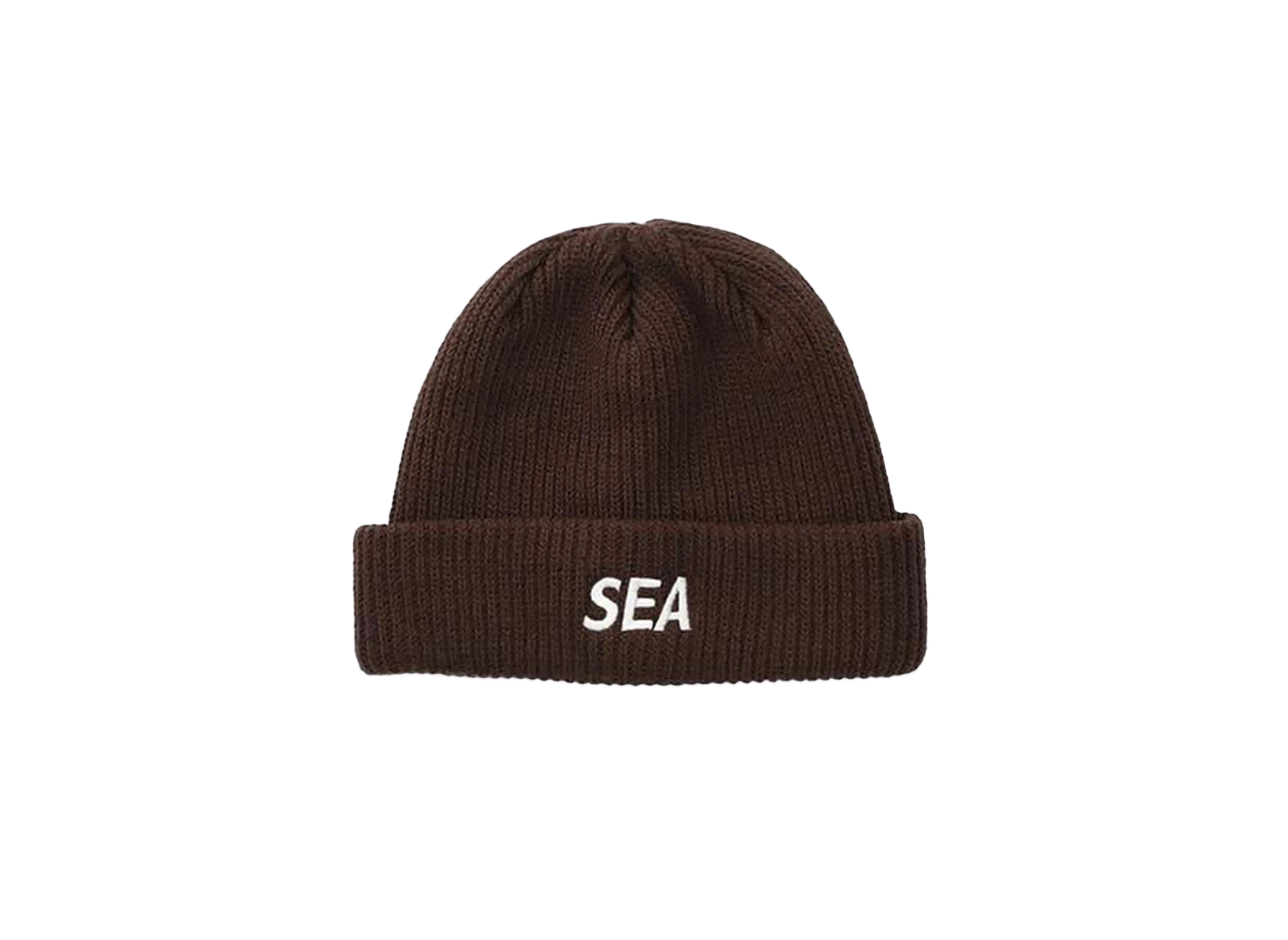 WIND AND SEA Logo Knit Cap "Brown"