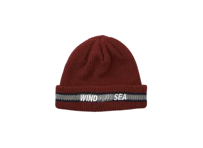 WIND AND SEA Logo Line Knit Cap "Wine"