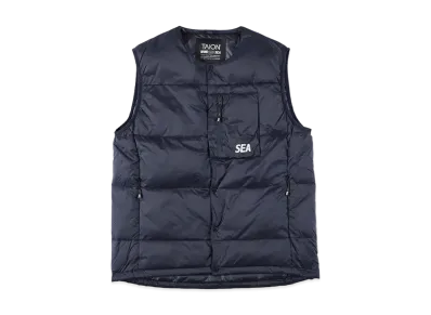 WIND AND SEA x TAION Inner Down Vest "Navy"