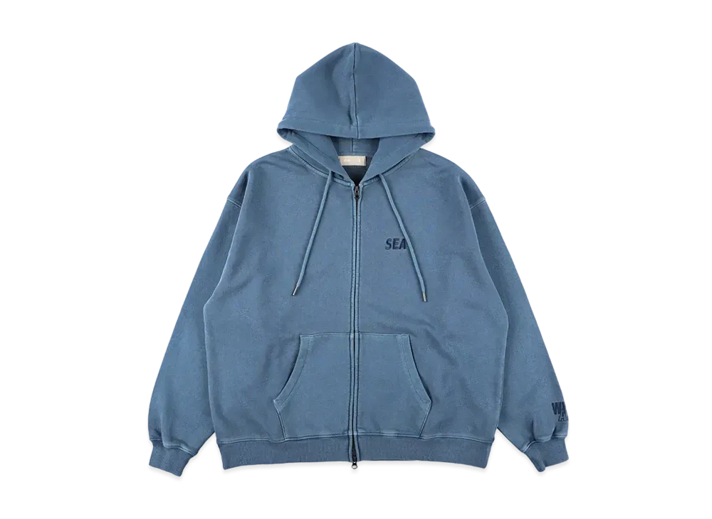 WIND AND SEA Pigment Zip Up Sweatshirt "Blue"