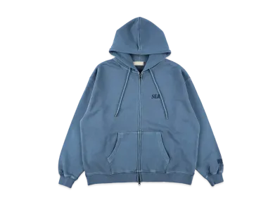 WIND AND SEA Pigment Zip Up Sweatshirt "Blue"