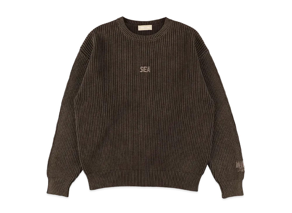 WIND AND SEA Spray Knit Sweater "Brown"