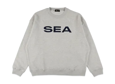WIND AND SEA Satin Patch Crewneck Sweatshirt "Gray"