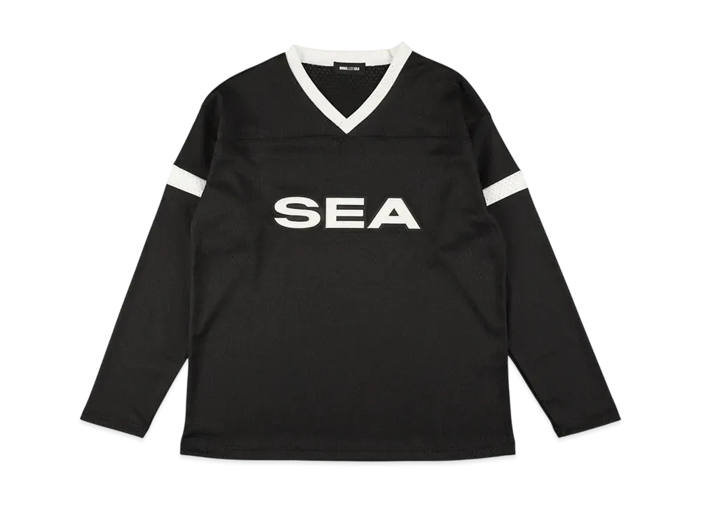 WIND AND SEA Satin Patch Game Shirt "Black"