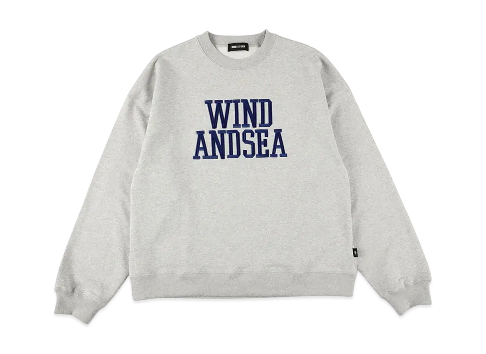 WIND AND SEA College Logo Crewneck Sweatshirt "Gray"