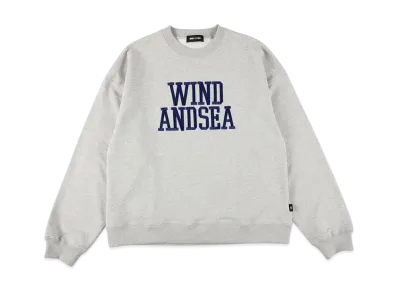 WIND AND SEA College Logo Crewneck Sweatshirt "Gray"