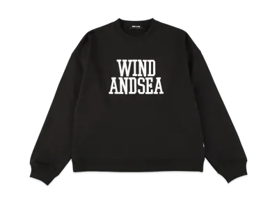 WIND AND SEA College Logo Crewneck Sweatshirt "Black"