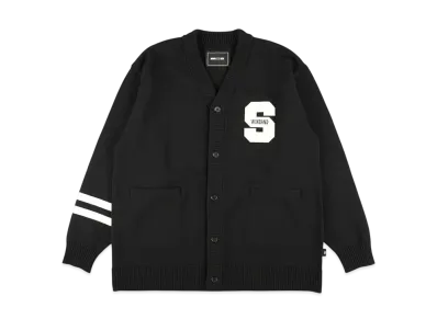 WIND AND SEA Logo Patch Knit Cardigan "Black"