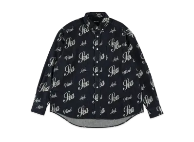 WIND AND SEA Logo Patterned Denim Shirt "Indigo"