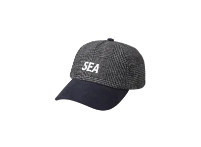 WIND AND SEA Logo Suede Check Cap "Navy"