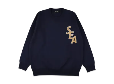 WIND AND SEA Patch Crew Sweater "Navy"