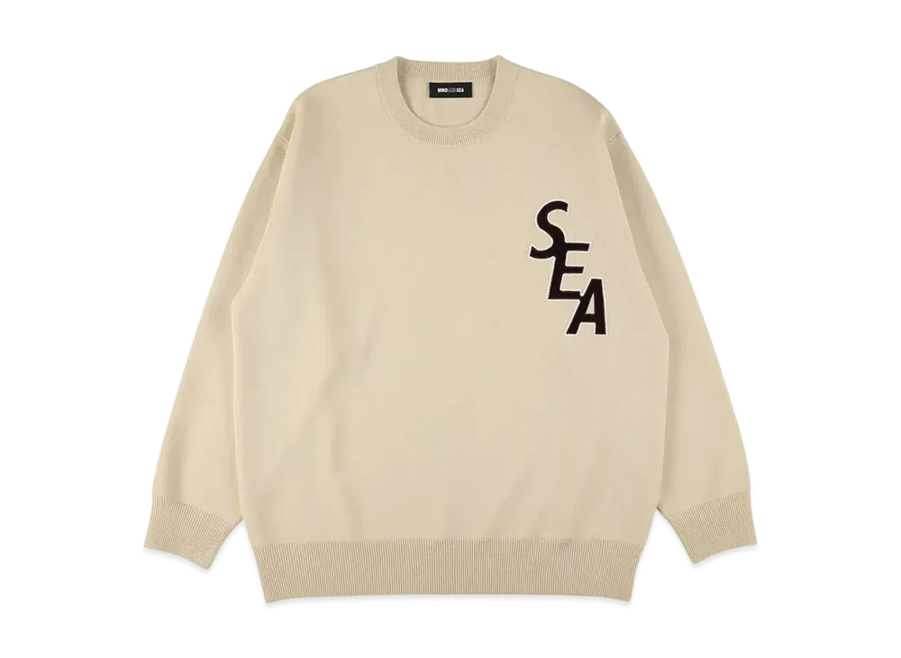 WIND AND SEA Patch Crew Sweater "Ivory"