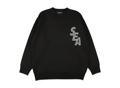 WIND AND SEA Patch Crew Sweater "Black"