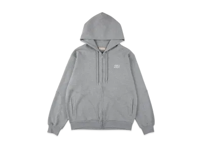 WIND AND SEA ES_W_Zip-Up Hooded Waffle Shirt "Gray"