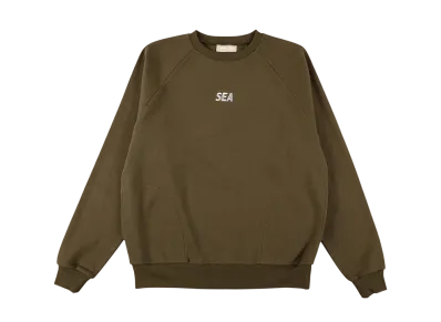 WIND AND SEA ES_W_Raglan Crew Neck Waffle Shirt "Olive"