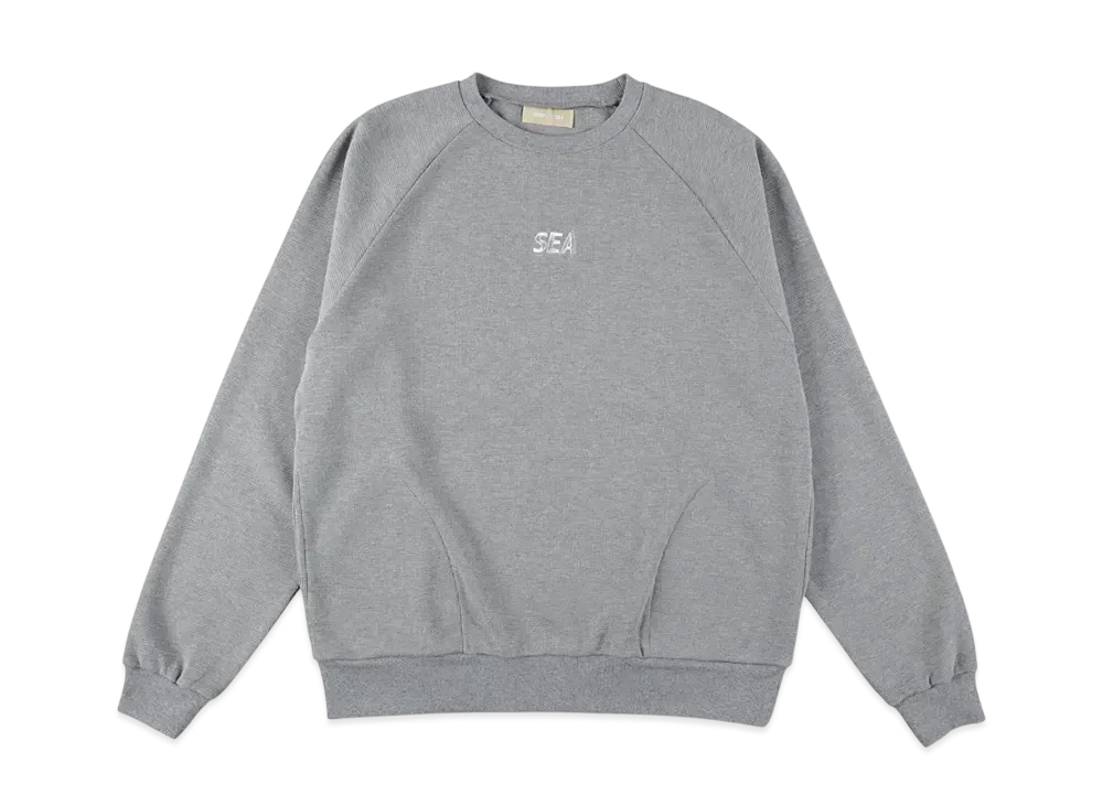 WIND AND SEA ES_W_Raglan Crew Neck Waffle Shirt "Gray"
