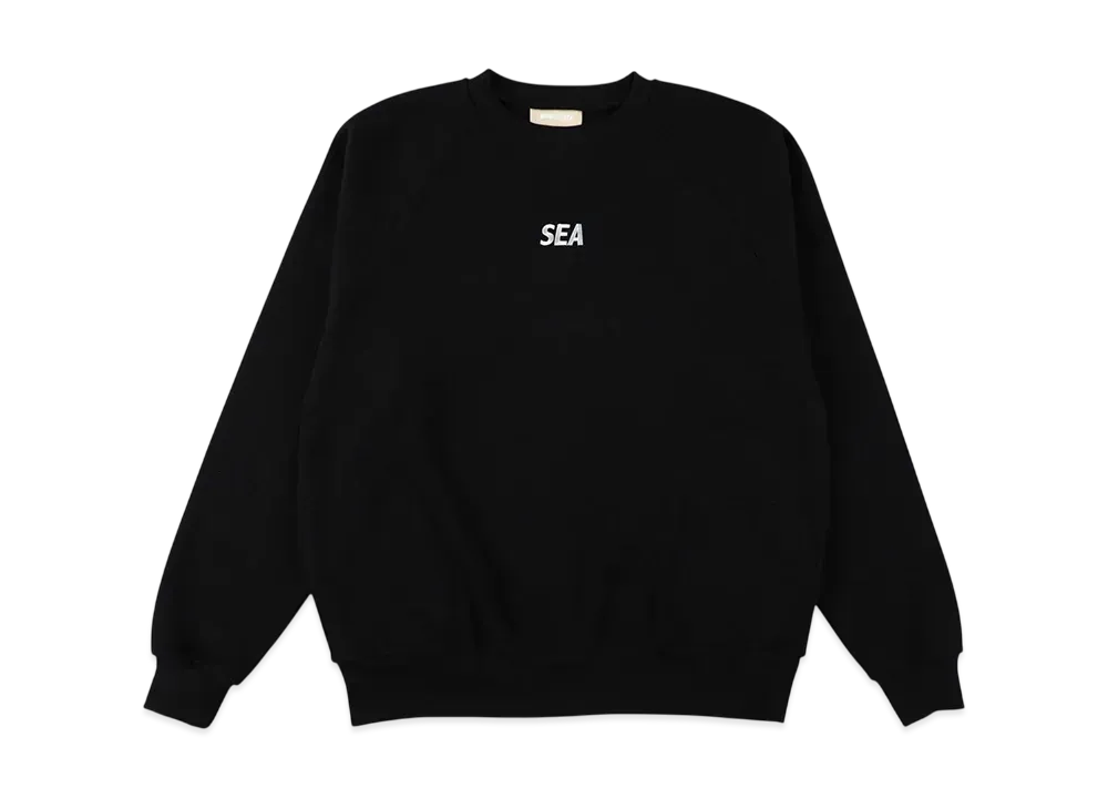 WIND AND SEA ES_W_Raglan Crew Neck Waffle Shirt "Black"