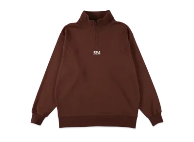 WIND AND SEA ES_W_Half Zip Waffle Shirt "Brown"