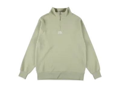 WIND AND SEA ES_W_Half Zip Waffle Shirt "Sage"