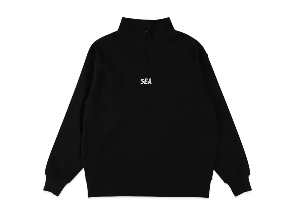 WIND AND SEA ES_W_Half Zip Waffle Shirt "Black"