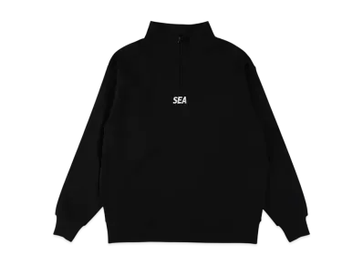 WIND AND SEA ES_W_Half Zip Waffle Shirt "Black"