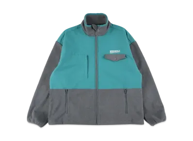 WIND AND SEA Fishnet Recycled Nylon Fleece Zipup Blouson "Sea_Foam"