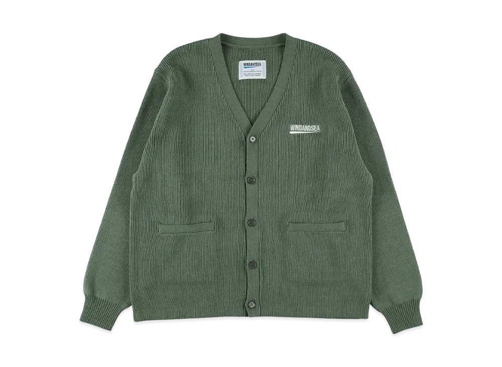 WIND AND SEA Fishnet Recycled Nylon Knit Cardigan "Sea_Foam"