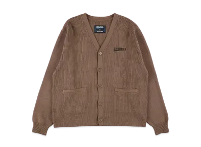 WIND AND SEA Fishnet Recycled Nylon Knit Cardigan "Sand_Gray"