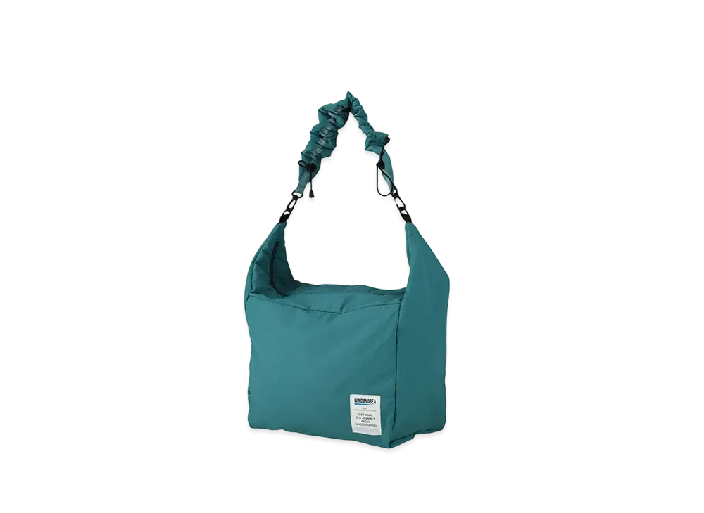 WIND AND SEA Fishnet Recycled Nylon Shoulder Bag "Sea_Foam"