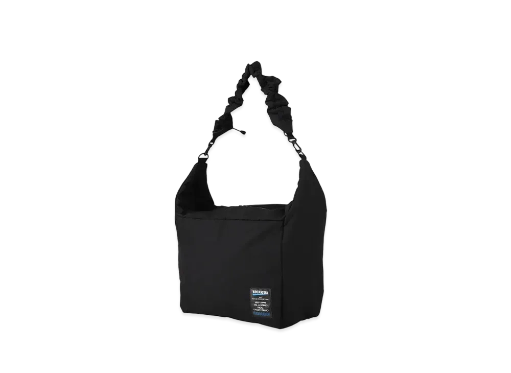 WIND AND SEA Fishnet Recycled Nylon Shoulder Bag "Black"