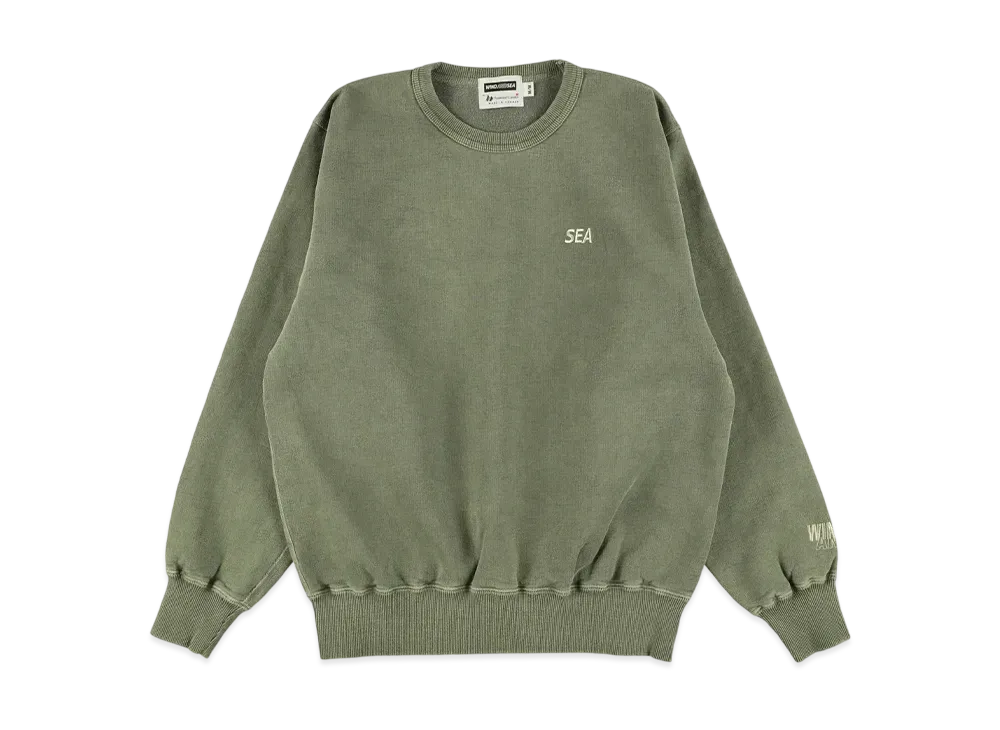 WIND AND SEA x Redwood Classics Pigment Polar Crewneck Sweatshirt "Olive_Sand"