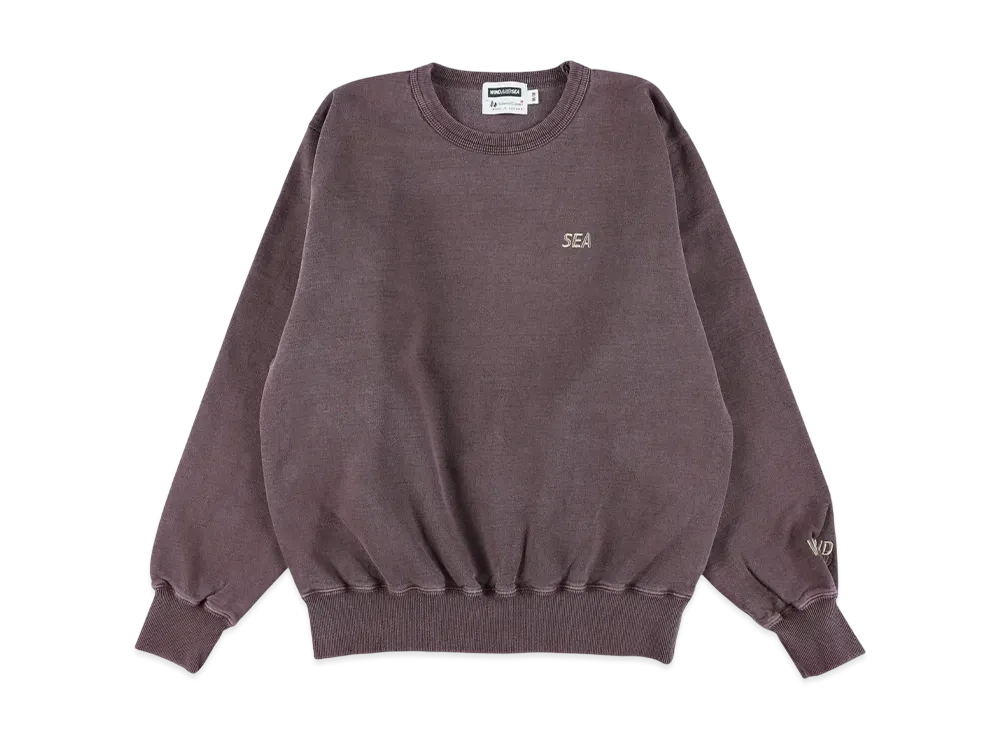 WIND AND SEA x Redwood Classics Pigment Polar Crewneck Sweatshirt "Burgundy_Sand"