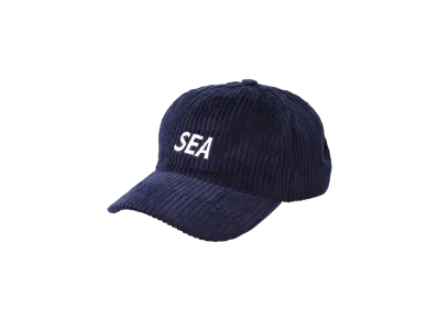 WIND AND SEA Sea Logo Corduroy Cap "Navy"