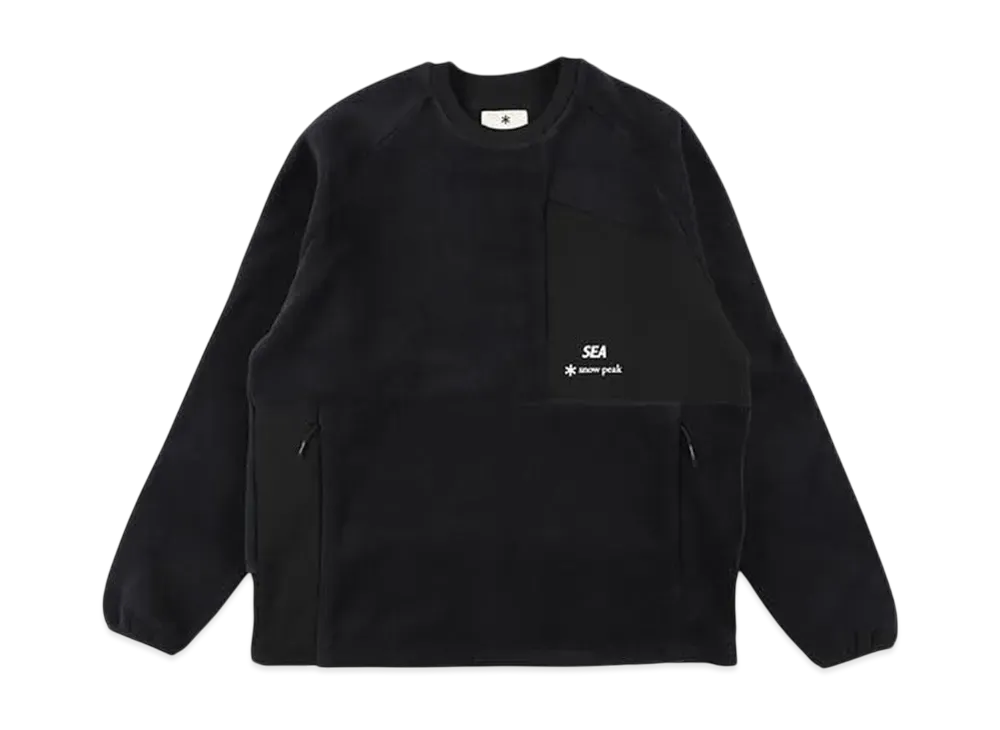 WIND AND SEA x Snow Peak Polartec Double Face Wr Fleece Pullover "Black"