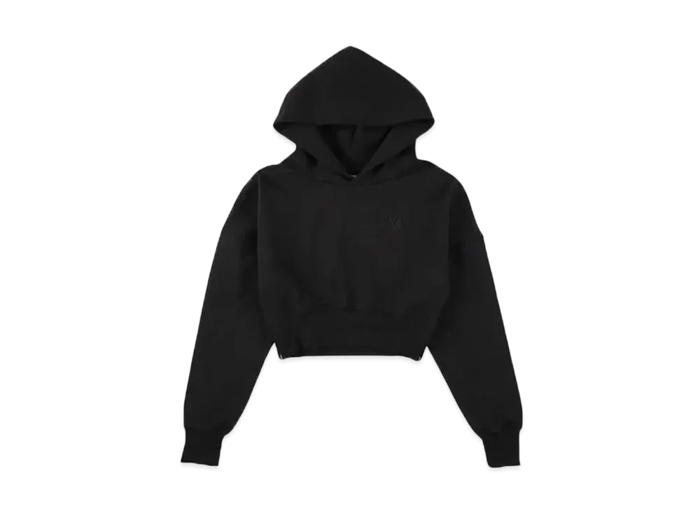WIND AND SEA Cozy Cropped Hooded Sweatshirt "Black"