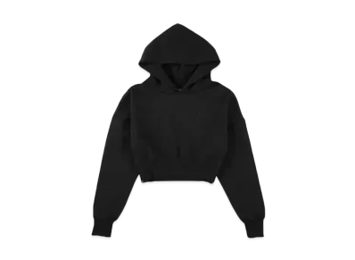 WIND AND SEA Cozy Cropped Hooded Sweatshirt "Black"