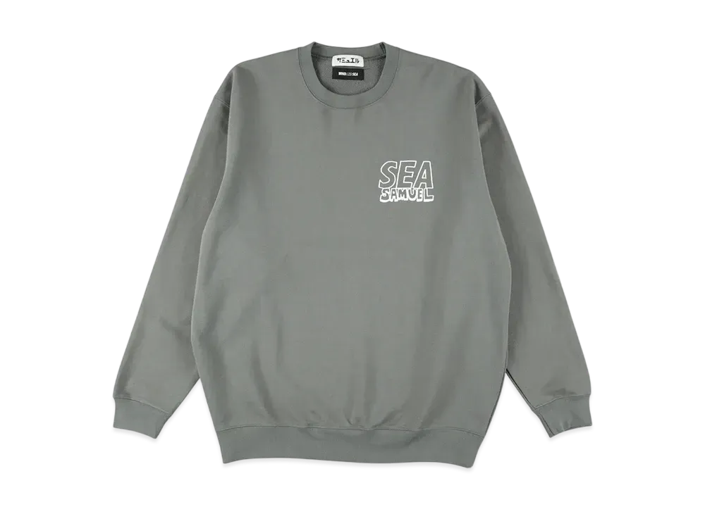 WIND AND SEA x SAMUEL Crewneck Sweatshirt (Radio Cassete) "Green"